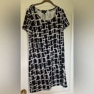 Black and white casual dress